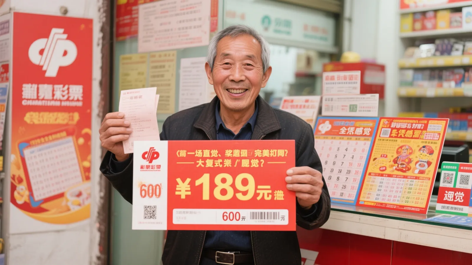 老彩民凭直觉选号，600元大复式斩获福彩189万