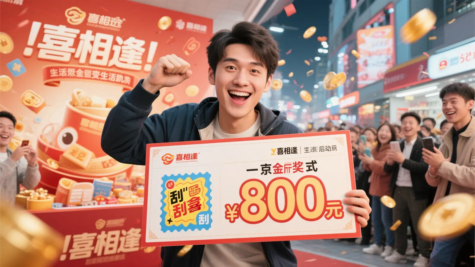 小伙搭上“喜相逢”活动末班车，狂揽80万奖金，所到之处皆中奖