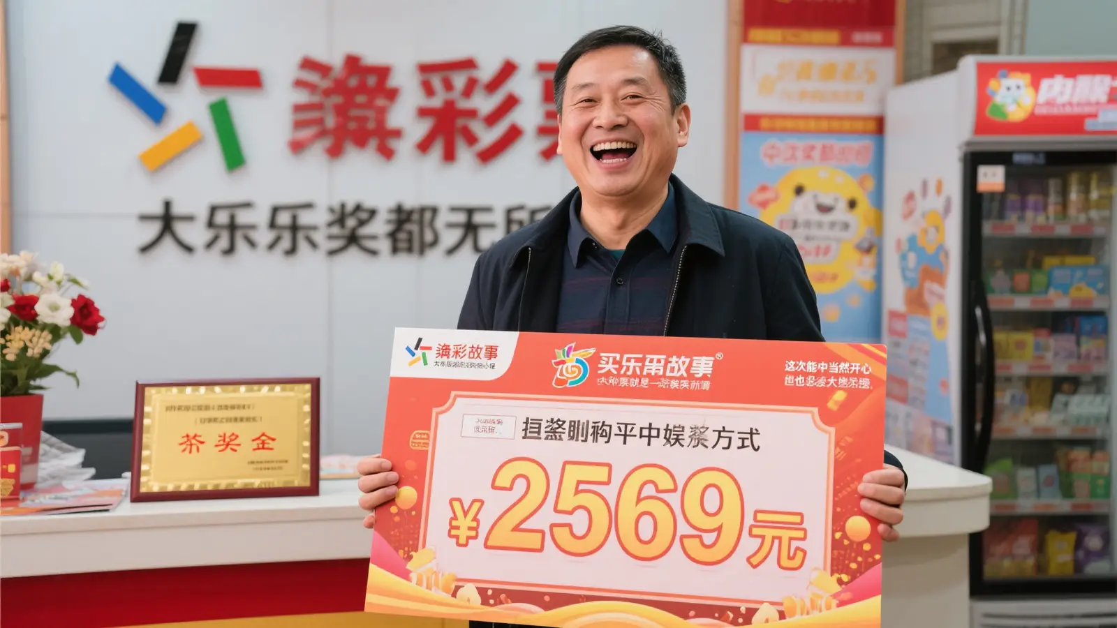 大乐透2569万得主平静领奖：这只是小事一桩